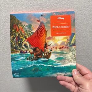 Disney 2026 mini Calendar with Vibrant Red and Blue Design